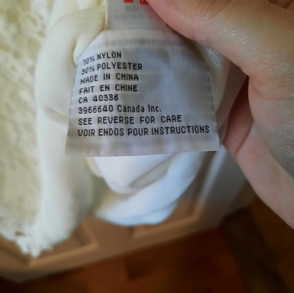 Ness Size 1X White Lace Tank Top - Picture 7 of 9